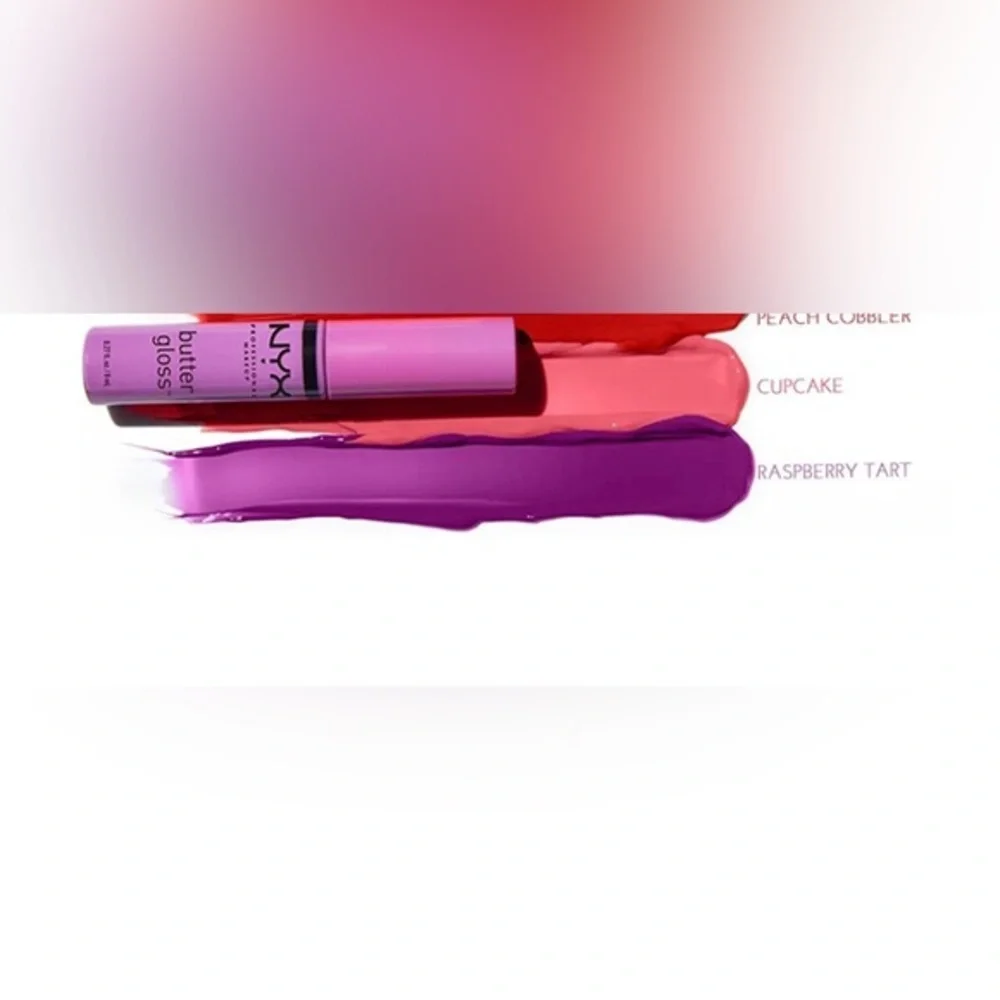 2pk NYX Professional Makeup sheer lipGloss‎ Raspberry Tart & Blackberry pie FREE